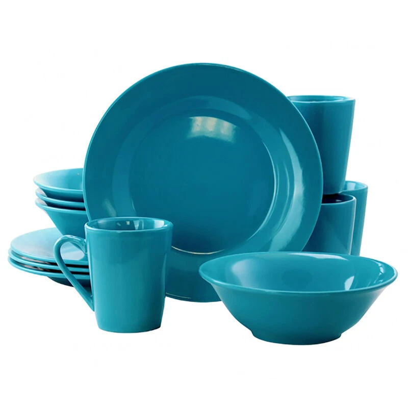 Gibson Home Carlton 12 Piece Dinnerware Set in Blue - Image 1 of 1