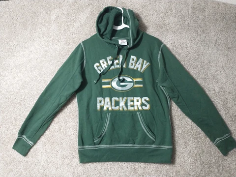 Green Bay Packers Sweater Womens Medium Green Hoodie NFL Team Apparel Ladies Cover