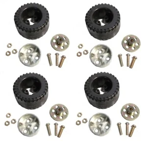 Original Meccano 3-part Road Wheel x 4 (part 187c) - Picture 1 of 1
