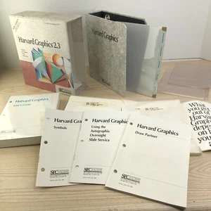 Harvard Graphics 2.3 for DOS w/Manuals & Disks. 5.25 & 3.5 Disks. EXCELLENT - Picture 1 of 14