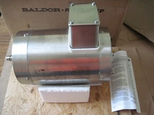 Baldor VESSWDM3546 Washdown Motor, Stainless, 1 HP, 230/460 V, 3 PH, 56C, TENV - Picture 1 of 9