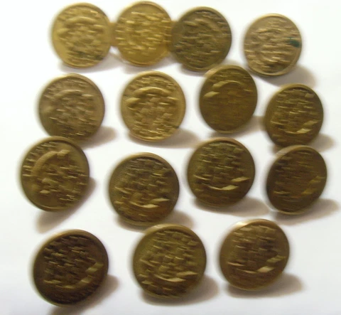 1800s 15 antiq Connecticut state capitol 23 mm metal button Scovill MFG co 52322 Cover