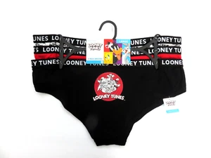 BRAGAS HIPSTER DE ALGODÓN NEGRAS LOONEY TUNES BREVEMENTE DECLARADAS Talla L (#056) - Imagen 1 de 4