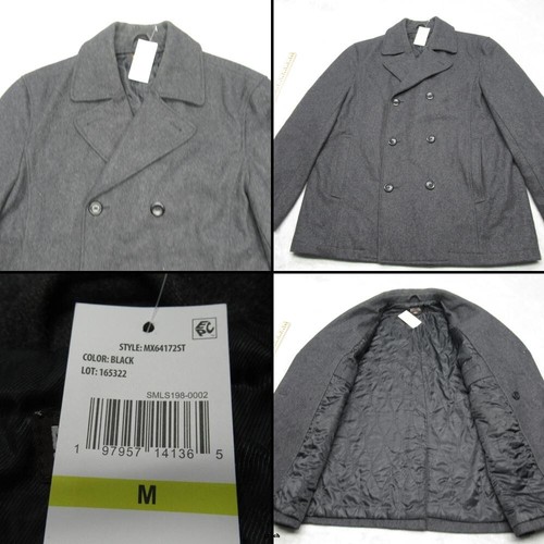 Cappotto Michael Michael Kors misto lana uomo grigio medio trapuntato doppiopetto NUOVO