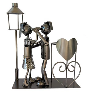 Soporte Para Botellas Pareja De Baile Con Linterna Para Vela De Té - Imagen 1 de 4
