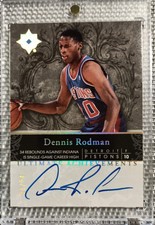 2006-07 ULTIMATE COLLECTION ACHIEVEMENTS SIGNATURE DENNIS RODMAN PISTONS /34
