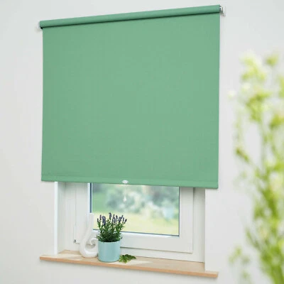 Verdunkelungsrollo versch. Farben Mittelzugrollo Schnapprollo Rollo Springrollo  - Bild 1 von 4