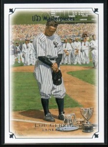 Lou Gehrig 2007 UD Masterpieces Glossy #8  New York Yankees  Hall of Fame