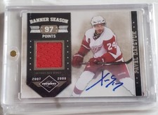 2011-12 Pavel Datsyuk Auto /25 Autographed GU Jersey Red Wings Card Limited #9