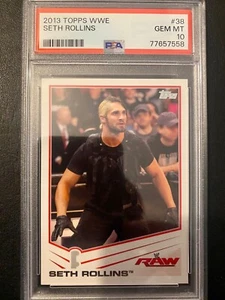 2013 Topps WWE SETH ROLLINS #38 Rookie Card PSA 10 Gem Mint - Picture 1 of 2