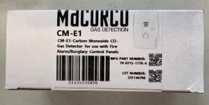 Detector de monóxido de carbono Macurco CM-E1 blanco alarma antirrobo paneles de control  - Imagen 1 de 1