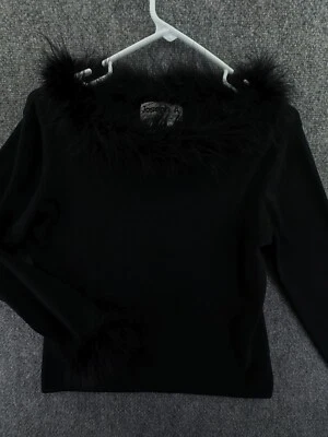 Suéter Joseph A Qu'est Ce Que C'est Negro Manga Larga Elástico XL Mezcla de Seda Foto 1 de 4