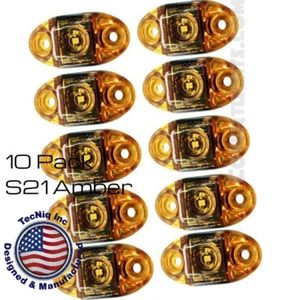 10 pack - S21 TecNiq AMBER LED Clearance Marker Light Camper Trailer Truck USA - Bild 1 von 2