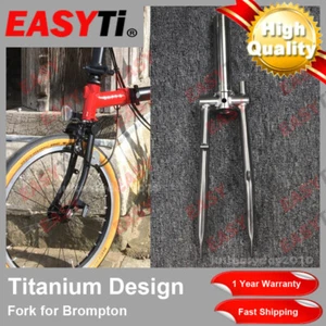 EasyTi Titanium Fork for Brompton Folding Bike frame 1&1/8"-Threaded- - Picture 1 of 10