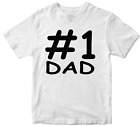 T-shirt NO 1 DAD Happy Father's Day Top Tata Super tata Dzieci Miłość Prezenty