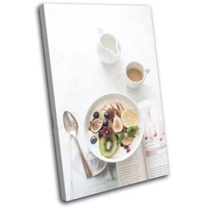 Breakfast Healthy Cafe Food Kitchen SINGLE CANVAS WALL ART Picture Print - Picture 1 of 1