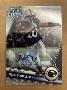Nick Singleton Auto #379/499 Refractor 2023 Bowman Chrome No. 114 Penn State 