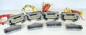 Harting H/Duty 16-Pin Bulkhead Socket Connector + Cover - Set of FOUR - Picture 1 of 6