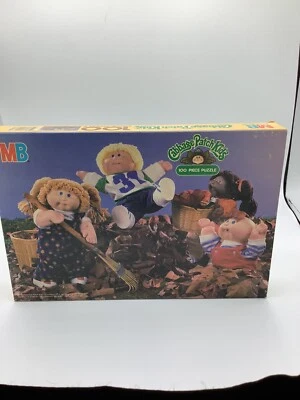 Vintage 1984 MB Cabbage Patch KIds 100 Piece Jigsaw Puzzle 16" x 11"  SEALED !!! - Image 1 of 4