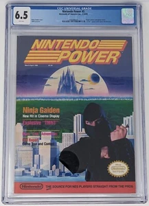 Nintendo Power Magazine #5 CGC 6.5 Graded w/ poster Ninja Gaiden 1989 - Picture 1 of 6