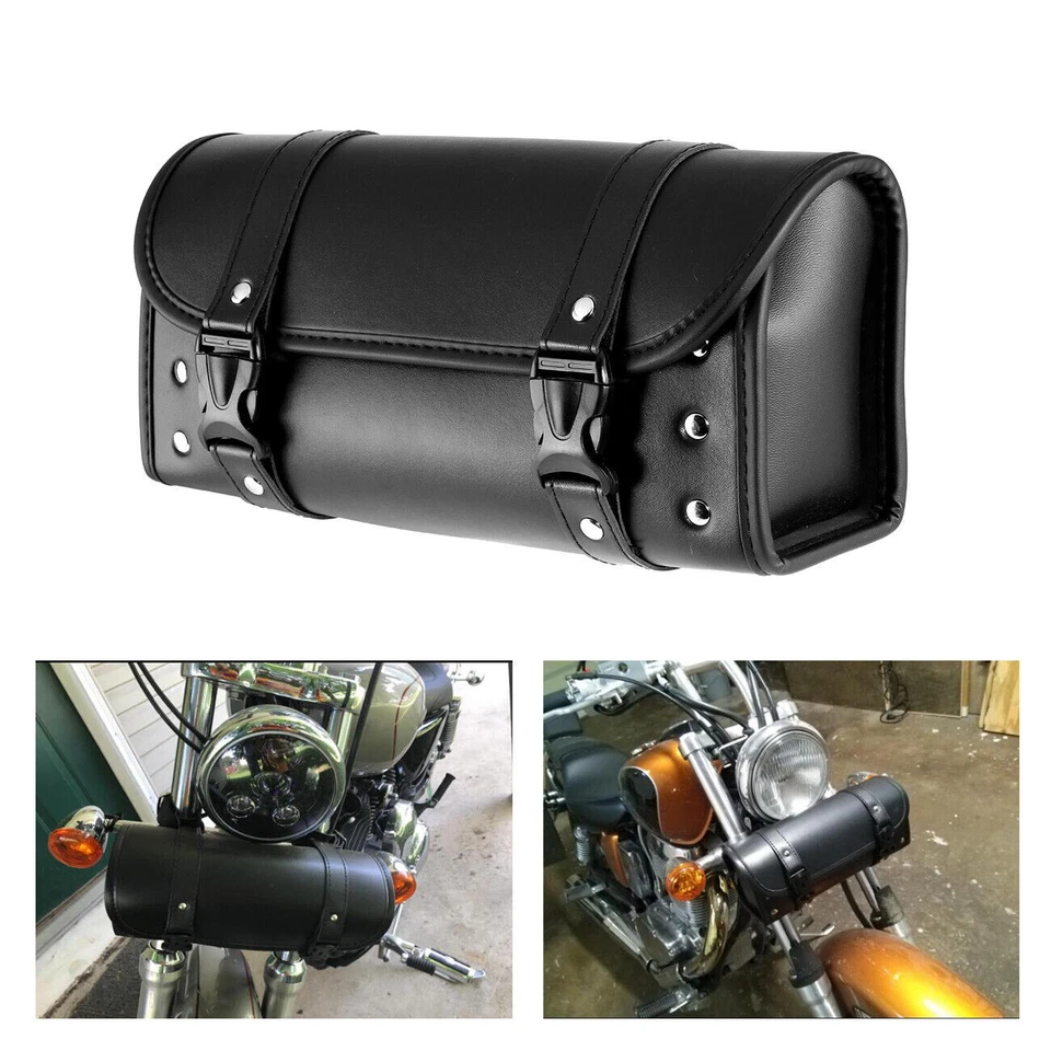 Bolsa de ferramentas de motocicleta preta para Kawasaki Vulcan VN 500 800 900 1500 1600 2000 - Imagem 1 de 4