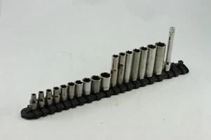 Craftsman 1/4" Drive 6pt SAE Deep & Shallow 18pc Socket Set Made in USA - Picture 1 of 3