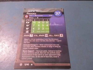 War at Sea - French Battleship Provence - Card Only - Picture 1 of 1