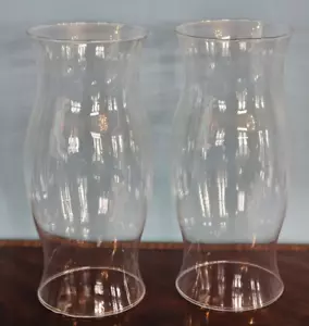 Pair of Williamsburg Style Glass Hurricane Shade 12" H - Picture 1 of 6