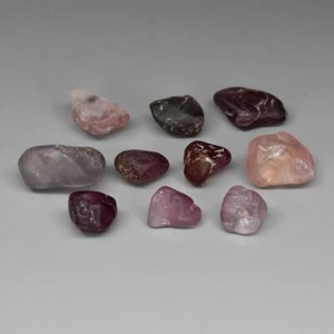 13.07Ct/ 10PCs Natural Pink-Purple Spinel Burma(Myanmar)Rough Gemstones See Vide - Picture 1 of 2