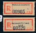 68362) DDR 2 Reco-Zettel "C35", Hettstedt (Südharz), 1x "Land" !!