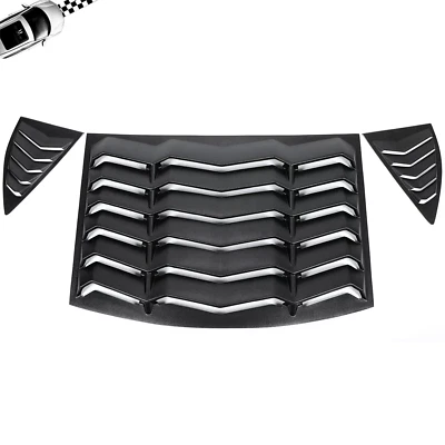 Cubierta de persianas de ventana trasera y lateral ABS para Chevy Camaro 2010-2015 11 12 13 14 3 piezas Foto 1 de 4