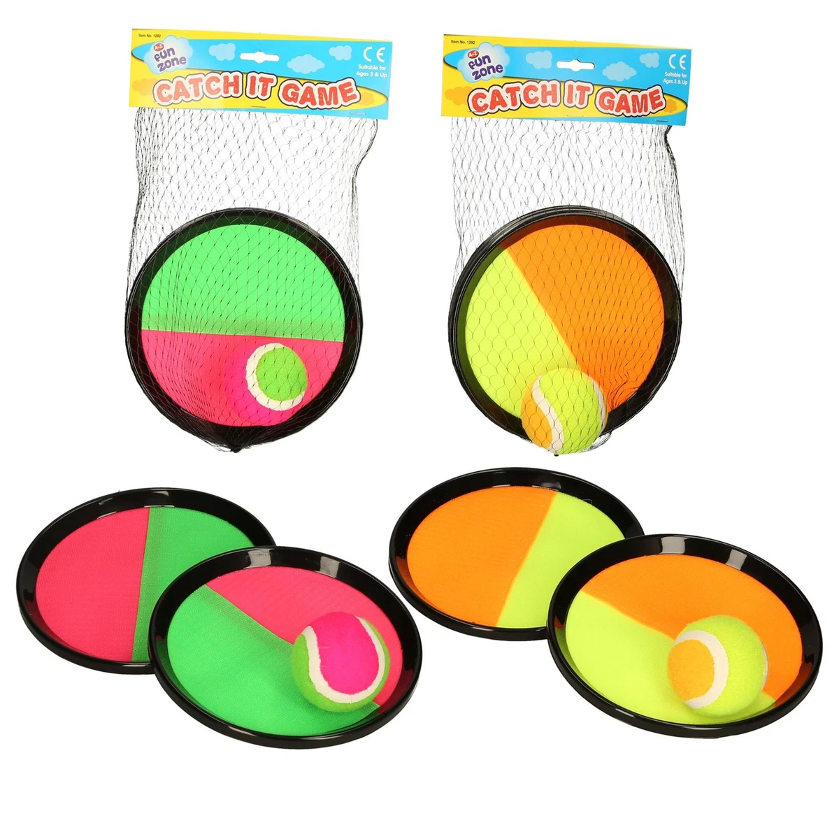 Quickdraw 4-in-1 Garten- & Strand-Spieleset Für Kinder – Enthält Frisbee, Fangball, Pelota & Ringwurf – Mit Tragetasche