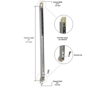 CRL FA2740G 2740 Window Channel Balance with FS291BA Guides Attached - Picture 1 of 7