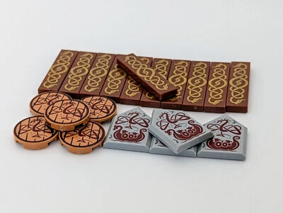 LEGO® Wikinger Fliesen Sortiment, tile decorated