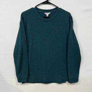 Orvis Crew Neck Pullover Mens S Teal Fleece Long Sleeve Lightweight - Picture 1 of 6