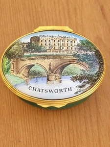 Caja esmaltada Halcyon Days Chatsworth House 5,25 cm - Imagen 1 de 2