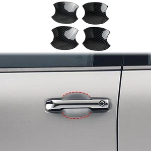 Carbon Fiber Style Door Handle Bowl Anti-Scratch Cover Trim For Toyota Tacoma - Picture 1 of 6