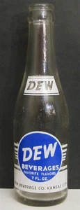 Dew Beverages (Orange Peel) ACL Soda Bottle 7oz. 1947 Kansas City - Picture 1 of 2