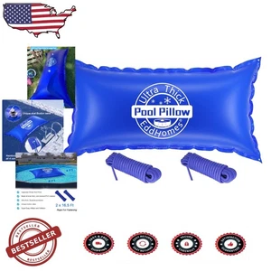 Large 4x8 Pool Pillow - Easy Inflate/Deflate, Grommets, Protects Cover from Snow - Picture 1 of 11