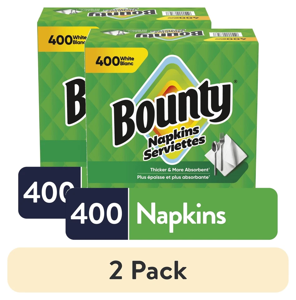 Count 400 Bounty Paper Napkins - White