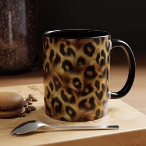 Kühne Leopardenmuster Tasse, Tiermotiv Kaffeetasse, Wild Style Kunst Geschenk - Bild 1 von 7