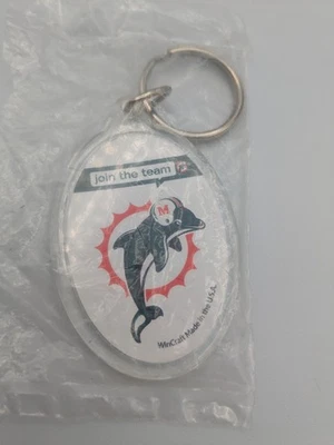 NFL Miami Dolphins Acrílico Llavero Años 90 De Colección NUEVO, Blanco, Ovalado, Wincraft Foto 1 de 4