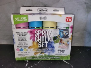 Juego de tiza en aerosol Testors 4 colores lavable arte temporal al aire libre no tóxico 24 oz * - Imagen 1 de 5
