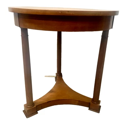 Guéridon rond de style Empire en merisier XIX siècle - Photo 1/4