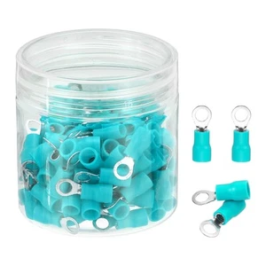 100Pcs Insulated Ring Terminal RVS2-4 16-14AWG Battery Connectors, Green - Picture 1 of 5