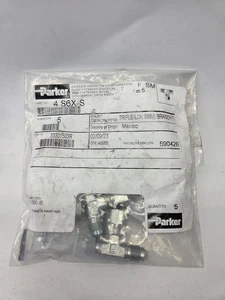 Parker 4 S6X-S Branch Tee Triple-Lok bag of 5 - Picture 1 of 1