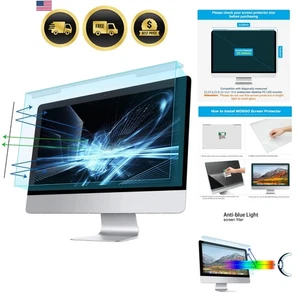 Blue Light Screen Protector for 23 24 inch Monitors Eye Protection Filter Film - Picture 1 of 11