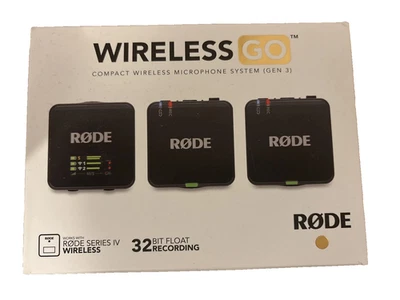 Rode Wireless GO Gen 3  Compact Wireless Mic Pristine Audio 32-bit Float Record - Image 1 of 3