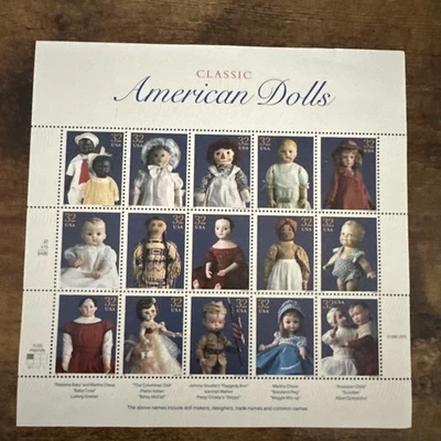 Brand New Sheet Of USA Stamps For Classic America Dolls - Image 1 of 4