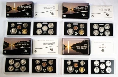 2017-2020 U.S. Mint Silver Proof Coin Sets 4 Set Run - Image 1 of 4